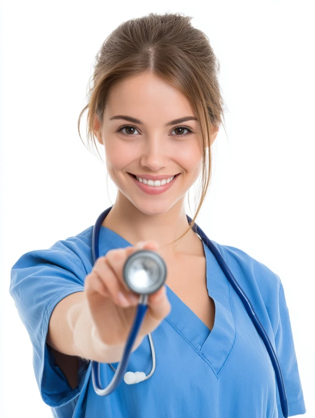 Nurse with Stethoscope Health Care and Trust
