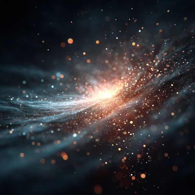Cosmic Dust Transformation A Starry Ethereal SciFi Scene