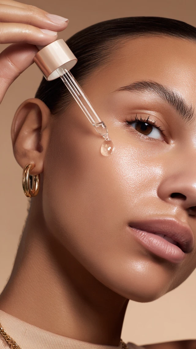 Radiant Skincare Campaign Dewy Skin Serum Drop