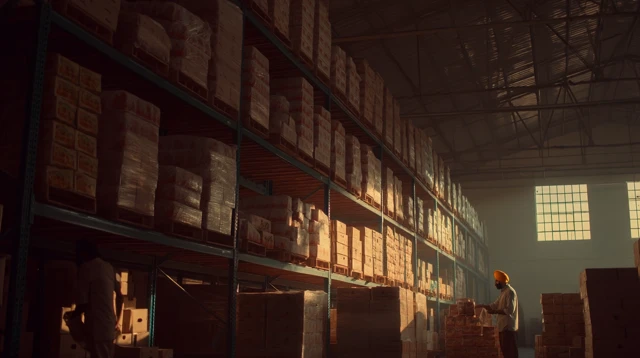 Indian Warehouse Scene Business Owner Sikh