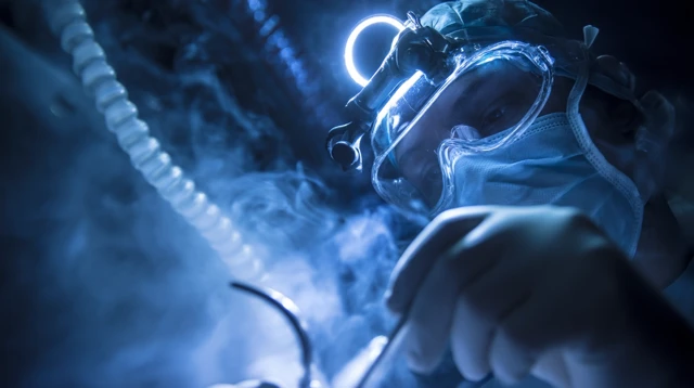 Surgical Scene Intense Lighting and Detailed Instruments