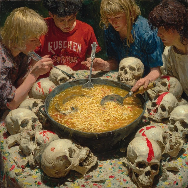 Eerie Offering A Dark Fantasy Illustration