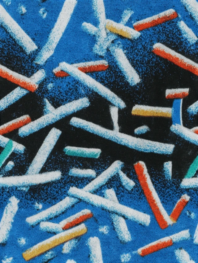 Blue Denim Texture with White Strips Abstract Design