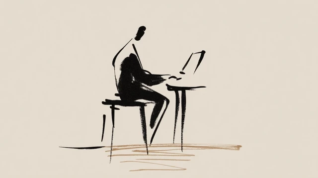 Minimalist Street Musician Piano Drawing Paris