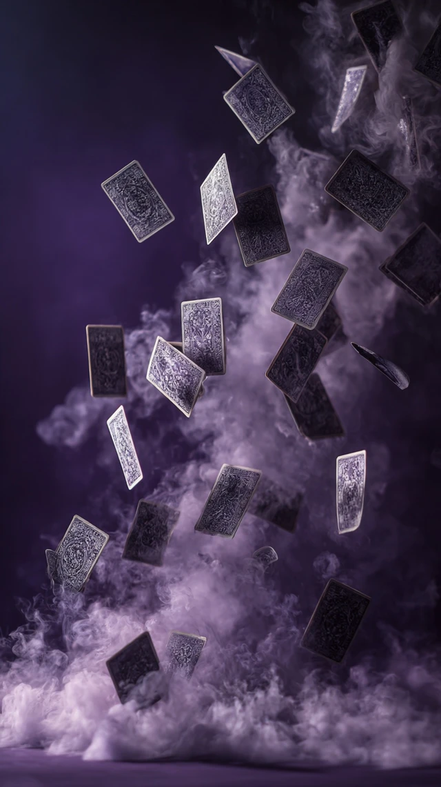 Mystical Tarot Cards in Slow Motion