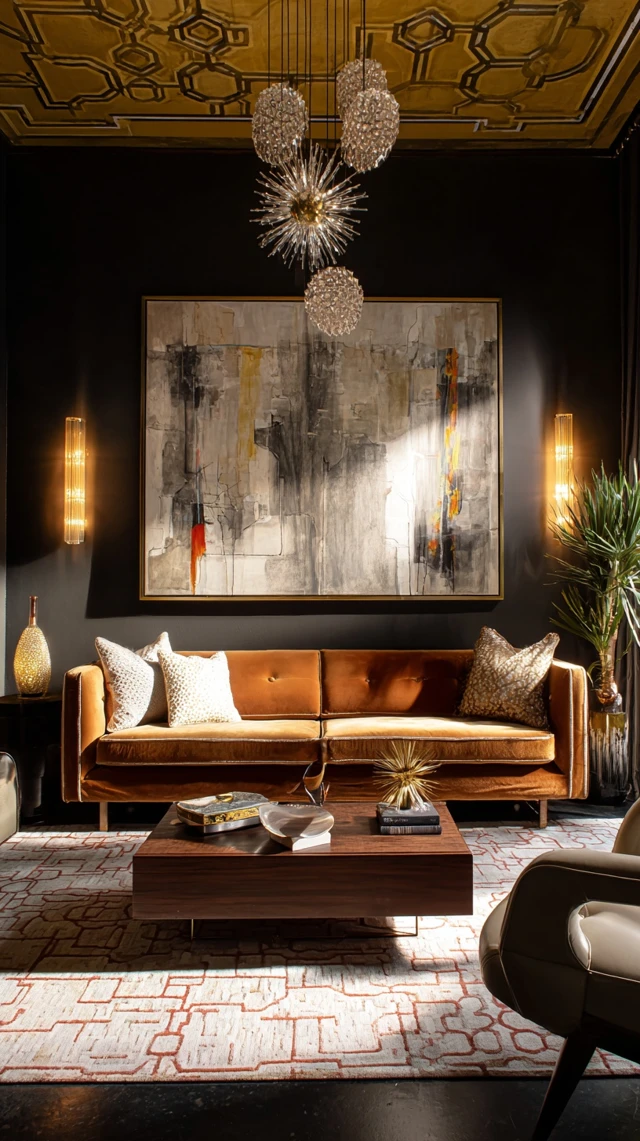 Midcentury Modern Living Room Art Deco Design
