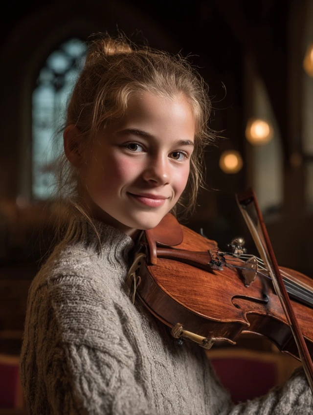 Young Violinist 12 Years Old