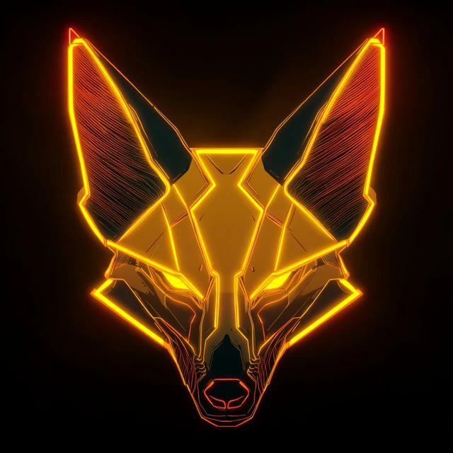 Cyberpunk Jackal Neon Logo