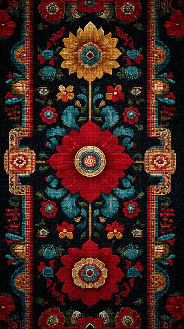 Colorful Persian Rug Pattern