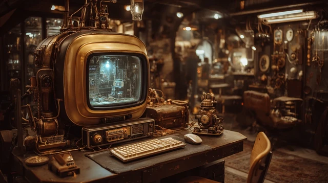 Steampunk SciFi Desktop Computer Design