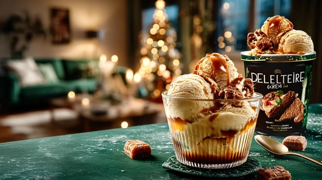 Christmas Family Dinner with Ice Cream