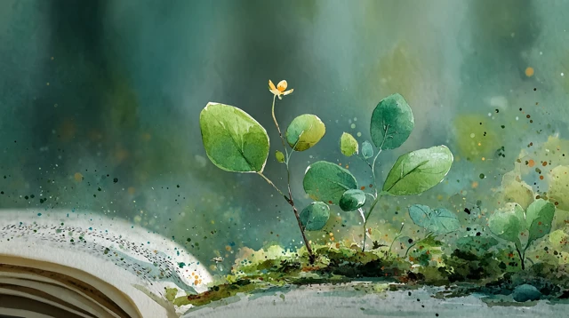 Sprouting Seed Watercolor Growth and Learning