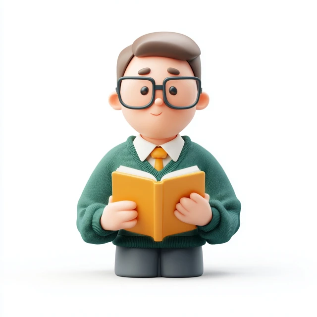 3D Cartoon Teacher Icon For Web Banner Design