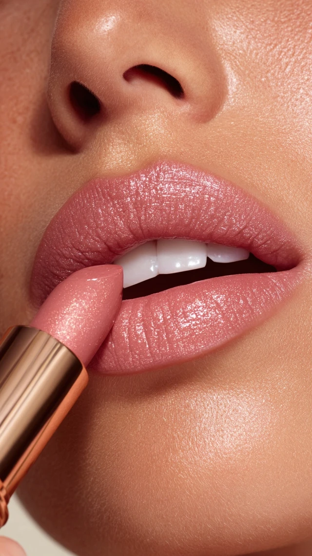 Charlotte Tilbury Pillow Talk Lipstick Macro Shot