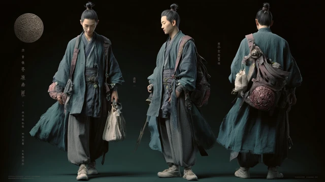Ancient Chinese Scholar Character Design