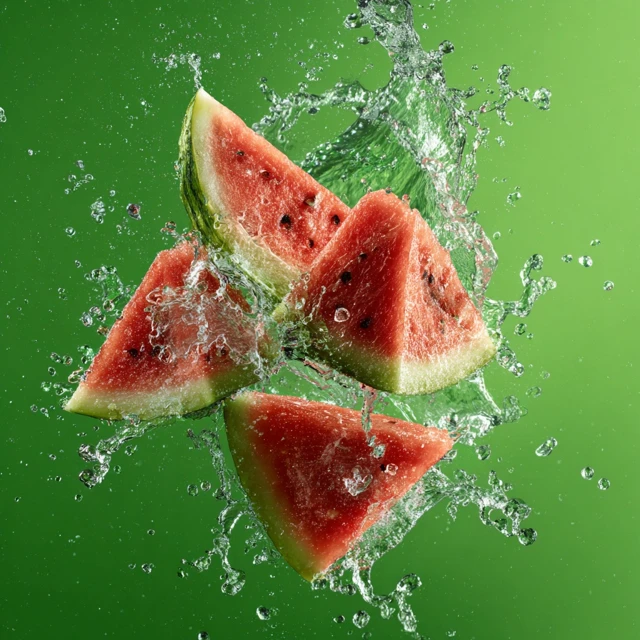 Watermelon Slices Splashing