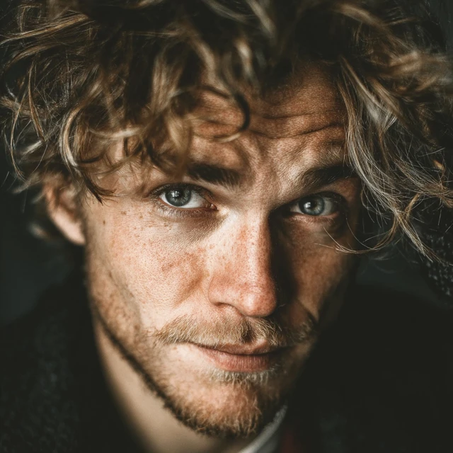 Portrait of a Man Smug Expression Dramatic Lighting