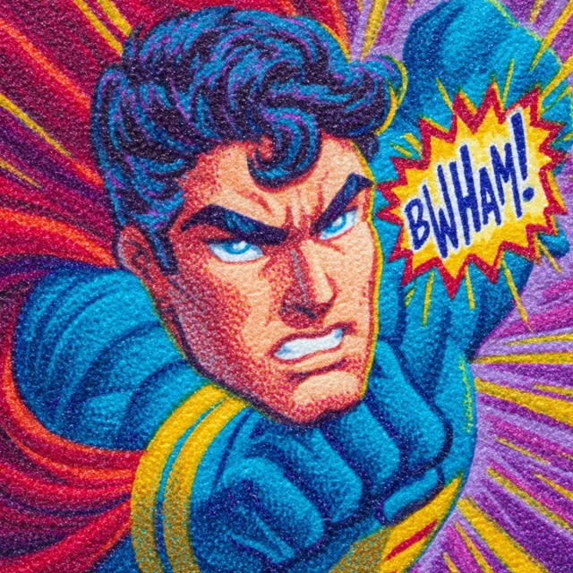 Mexican Superhero Retro Comic Action