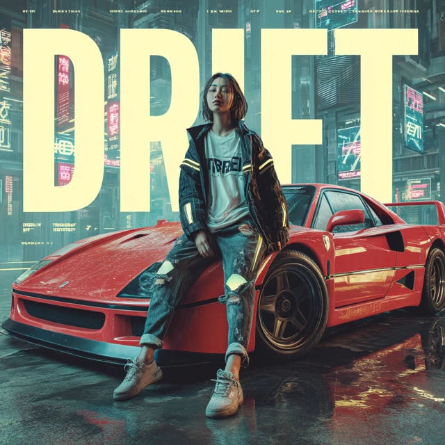 DRIFT: Cyberpunk Racing Game Poster