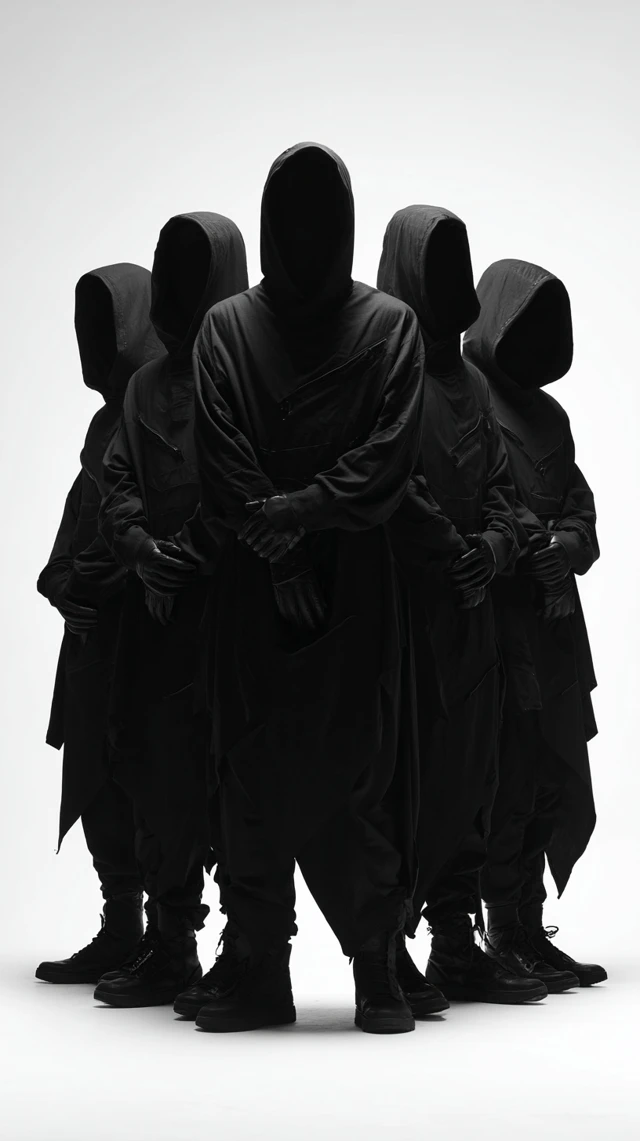 Hooded Figures Silhouette Photography