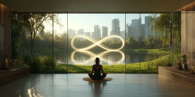 Meditation Peace Infinity Cityscape Serenity Home