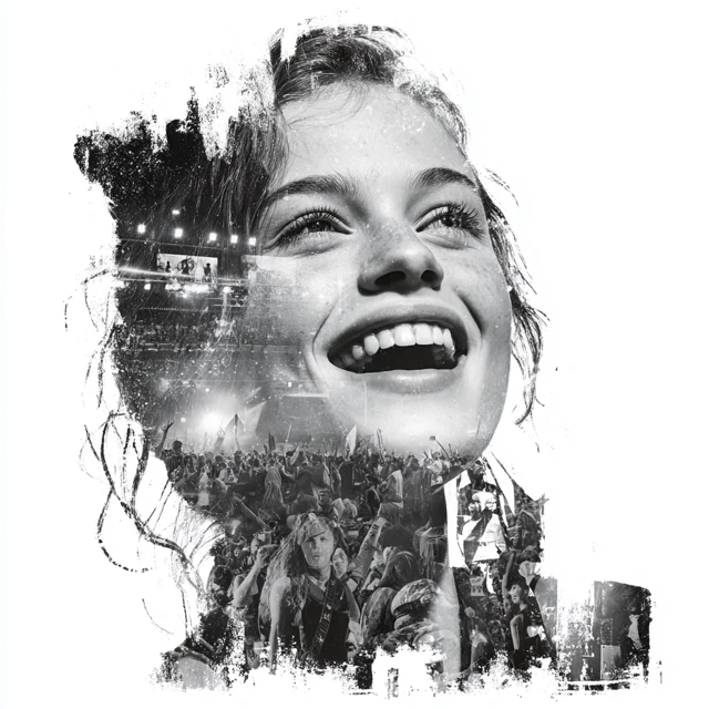 Double Exposure Girl Club Scene Ibiza Style