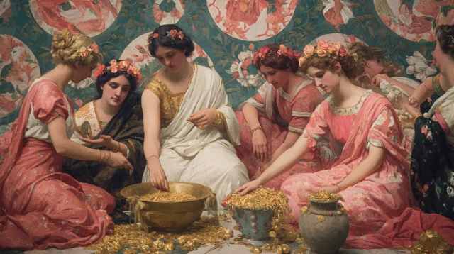 Greek Mythological Scene in Bouguereau Style