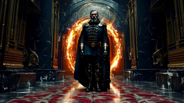 SciFi Aristocrat Emerging From Portal 8k