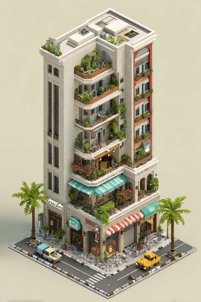 UAE Building with Shops Services and Residences