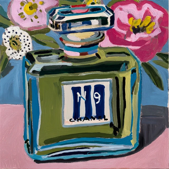 Chanel No19 Perfume Bottle Art Illustration