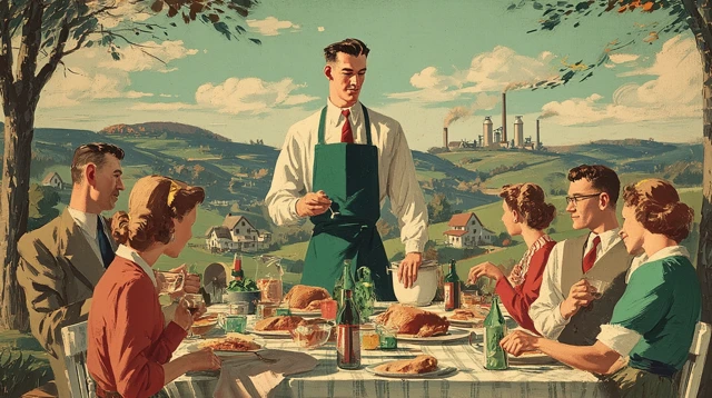 1950s Retro Dinner Scene in Pennsylvania