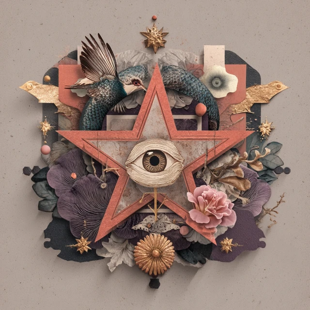 Eye of Providence Absurdist Surreal Retro Collage Art