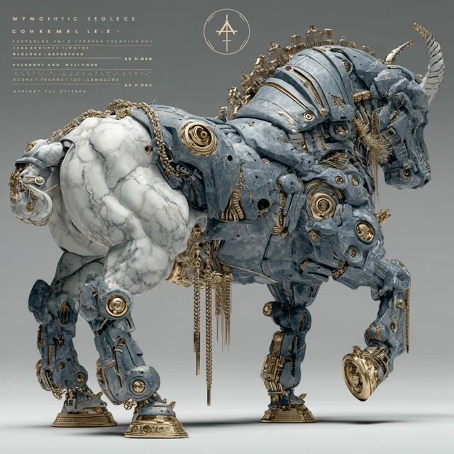Mythic Apocalypse Centaur Biomechanical Warhorse Art