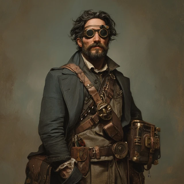 Steampunk DND Character Portrait