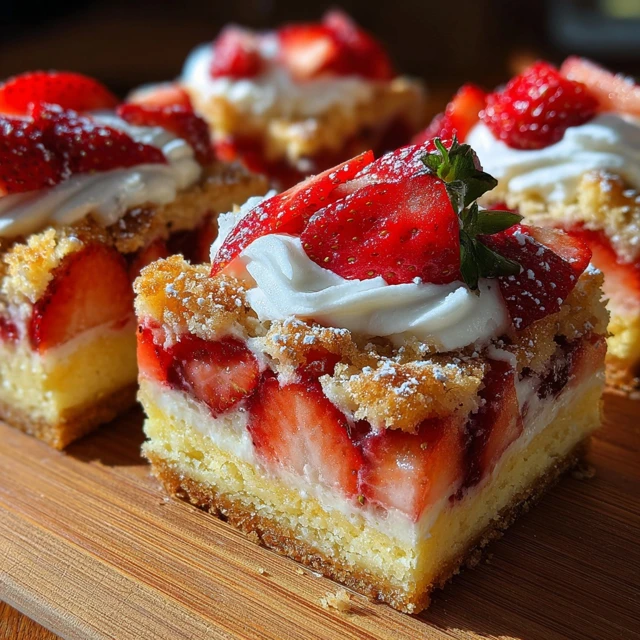Easy Strawberry Shortcake Bars Recipe Delicious Treats