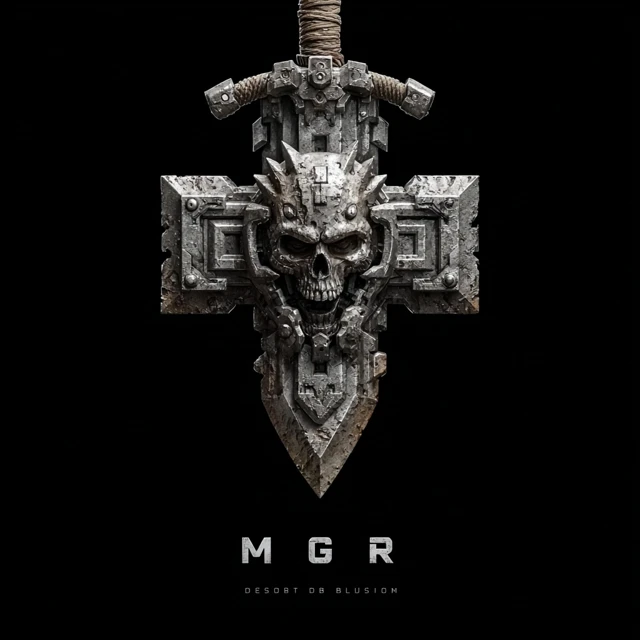 MGR Record Label Logo SciFi Horror Robotic