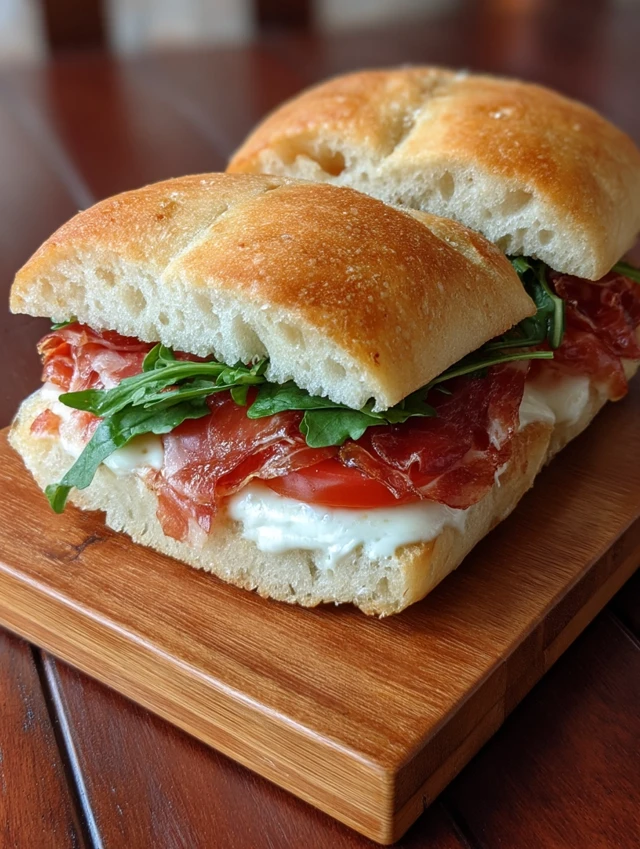 Italian Sandwich on Focaccia Bread