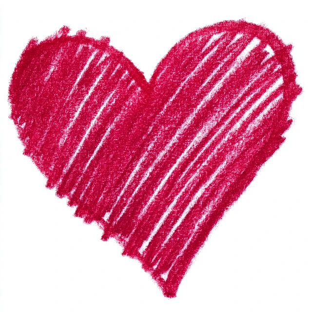 Heart Drawn with Lipstick