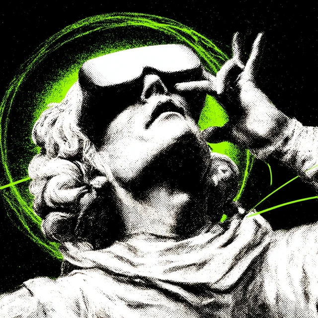 Techno Album Art UI Focused Psychedelic Eye