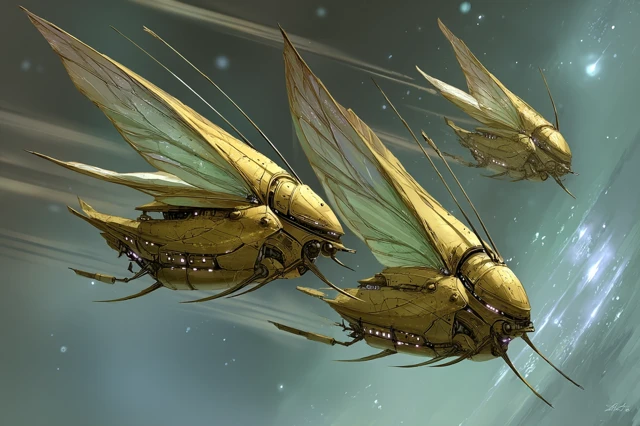 Luna Moth SciFi Artwork