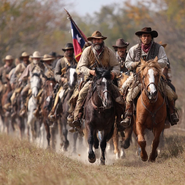 Texas Cavalry Charge Painting