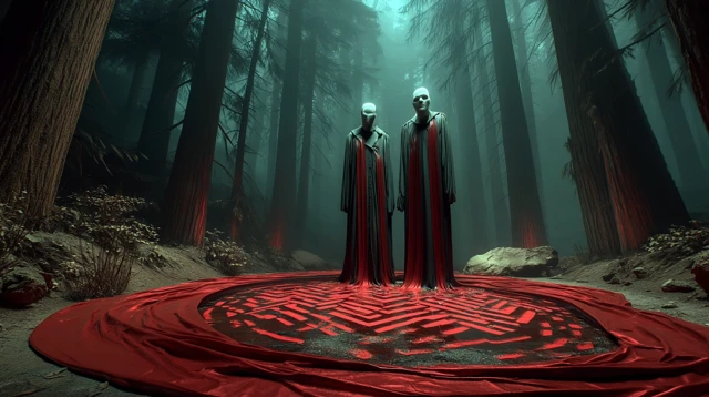 Haunted Forest Occult Symbolism Art