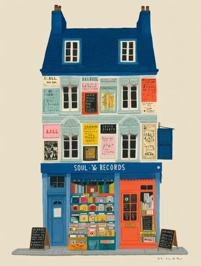 Soul and Records: London Record Store Painting