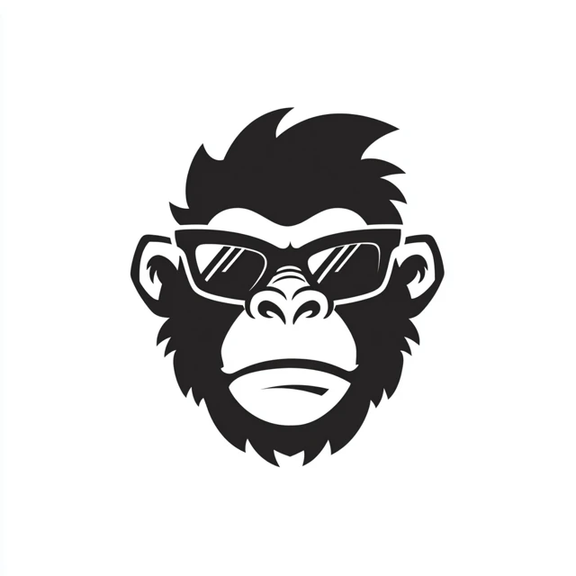 Cool Monkey Logo Vector Design