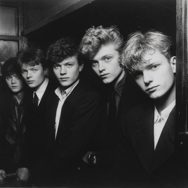 1980s British New Wave Band Vinyl Cover Photo