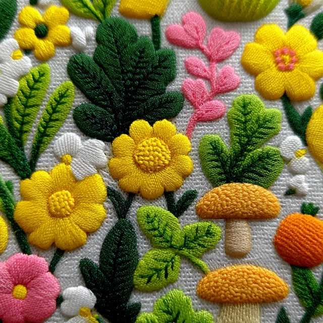 Embroidered Cute Vegetable and Flower Patches