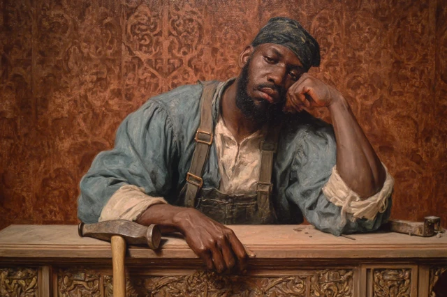 Black Carpenter Painting, National Romanticism