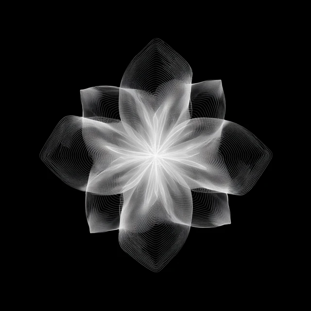 Abstract Flower Design Geometric Parametric Art