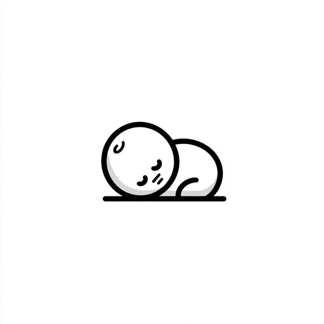 Sleeping Baby Simple Line Drawing Logo