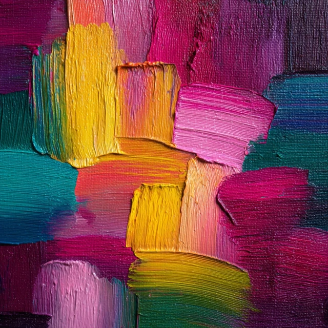 Colorful Oil Painting Strokes Texture Art